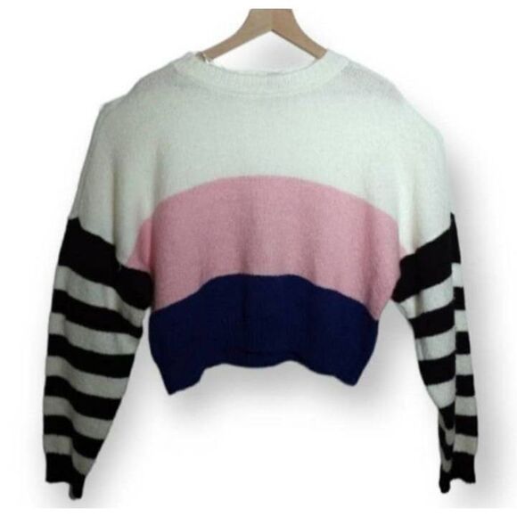 LOVE BY DESIGN LYDIA STRIPE CRW NECK SWEATE XL NWT. - Picture 7 of 11